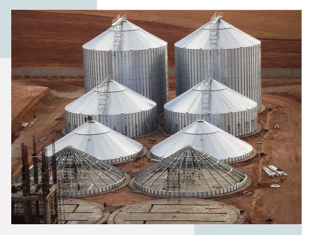 Строительство зерновых силосов в Богородицке